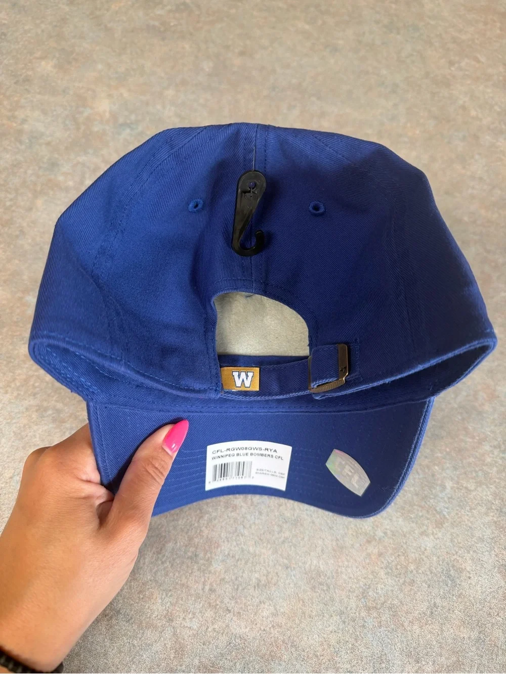 '47 Royal Blue Cap with White and Gold W Patch - Picture 2 of 4